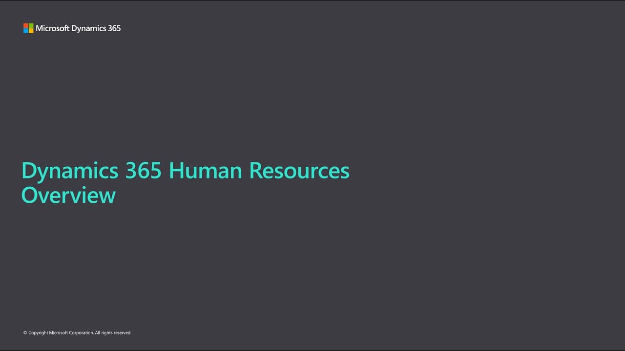 Microsoft Dynamics 365 Human Resources Video